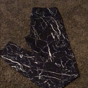 Varley marble and zippers workout leggings